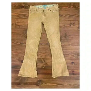 Abercrombie & Fitch Vintage Y2K Girls Tan Flare Leg Corduroy,14 R